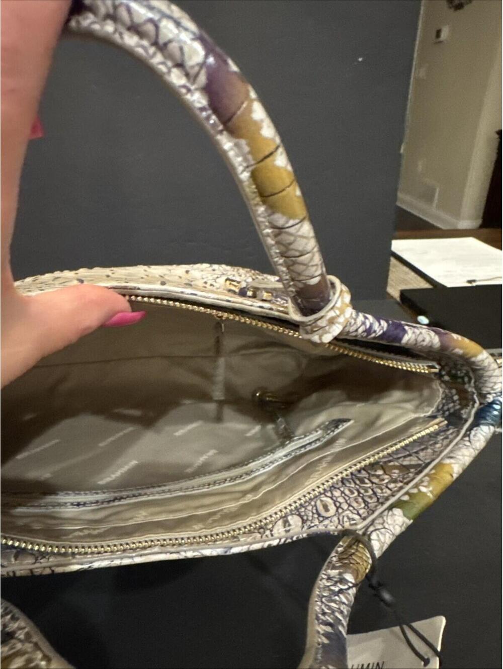 NWT Brahmin Elaine Spellbound Ombré Melbourne Satchel Crossbody W Adelle Wallet - Picture 13 of 14